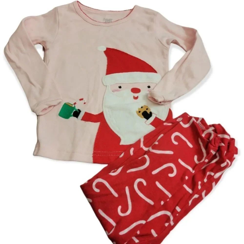 Carter's Peppermint Santa Christmas pajamas 2T
